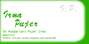 irma pujer business card